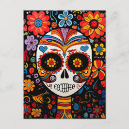 Aangepaste tekst 💀Exquise Día de Muertos Briefkaa Briefkaart