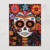 Aangepaste tekst 💀Exquise Día de Muertos Briefkaa Briefkaart (Voorkant)