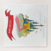 Aangepaste tekst Fantasy Castle Legpuzzel (Horizontaal)