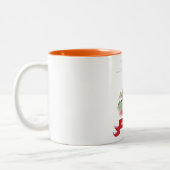 Aangepaste tekst Fantasy Castle Tweekleurige Koffiemok (Links)