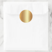 Aangepaste tekst Faux Gold Blank Sjabloon Classic Ronde Sticker (Tas)