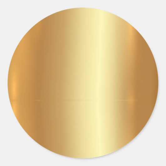 Aangepaste tekst Faux Gold Blank Sjabloon Classic Ronde Sticker (Voorkant)
