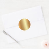 Aangepaste tekst Faux Gold Blank Sjabloon Classic Ronde Sticker (Envelop)
