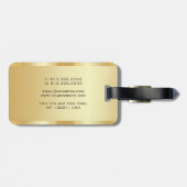 Aangepaste tekst Faux Gold Metallic Look Sjabloon Bagagelabel (Achterkant horizontaal)