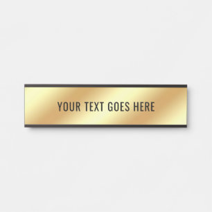 Aangepaste tekst Faux Gold Sjabloon Room Naam Eleg Deurbordje