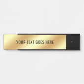 Aangepaste tekst Faux Gold Sjabloon Room Naam Eleg Deurbordje (Voorkant)
