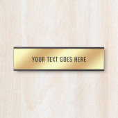 Aangepaste tekst Faux Gold Sjabloon Room Naam Eleg Deurbordje (Voorkant)
