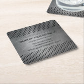 Aangepaste tekst Faux Metal Kartonnen Onderzetters (Schuin)