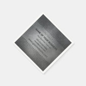 Aangepaste tekst Faux Metal Servet (Hoek)