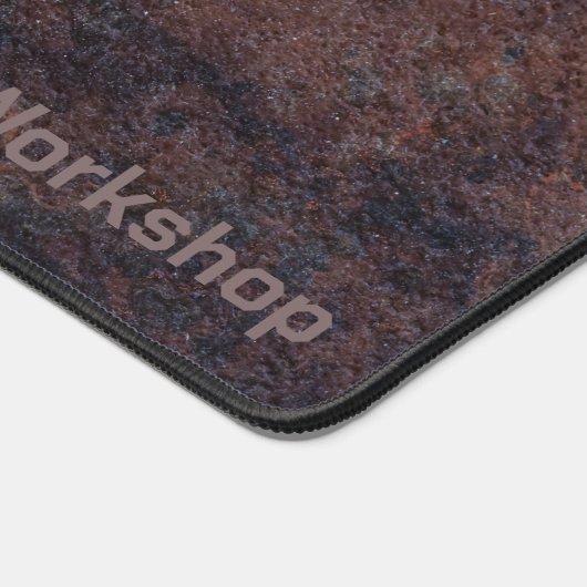 Aangepaste tekst Faux Rusted Metal Bureaumat (Hoek)