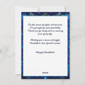 Aangepaste tekst✡️ Feest van Vriendschap Hanukka Feestdagenkaart (Achterkant)