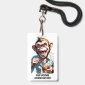 Aangepaste tekst feestdier badge (Voorzijde met lanyard)