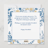 Aangepaste tekst Feestelijk gebladerte Chanoeka Feestdagenkaart (Achterkant)