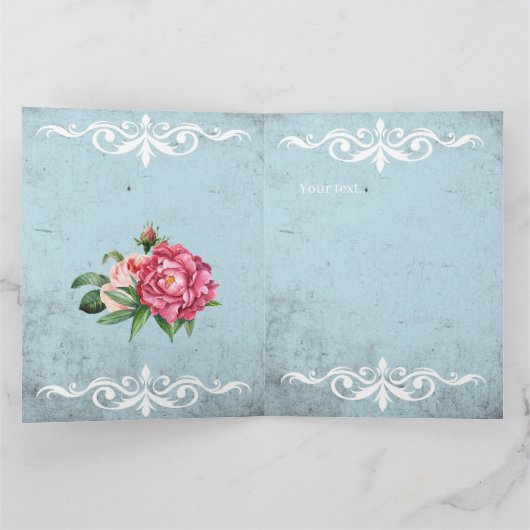 Aangepaste tekst Félicitations mon amour Rustieke  Kaart (Binnen)