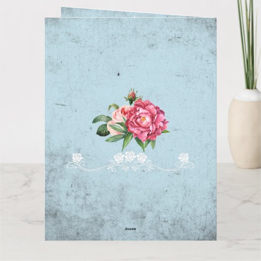 Aangepaste tekst Félicitations mon amour Rustieke  Kaart (Achterkant)