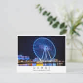 Aangepaste tekst, Ferris Wheel, Dubai, Verenigde A Briefkaart (Staand voorkant)