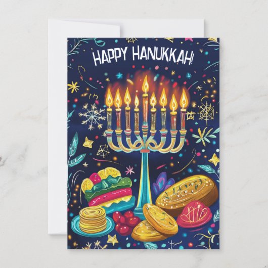 Aangepaste tekst Festival of Lights Delight. Feestdagenkaart (Voorkant)