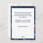 Aangepaste tekst Festival of Lights Delight. Feestdagenkaart (Achterkant)