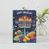 Aangepaste tekst Festival of Lights Delight. Feestdagenkaart (Staand voorkant)