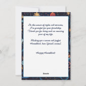 Aangepaste tekst Festival of Lights Delight. Feestdagenkaart (Achterkant)