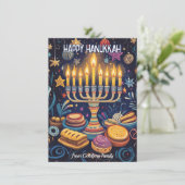 Aangepaste tekst Festival of Lights Delight. Feestdagenkaart (Staand voorkant)