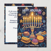 Aangepaste tekst Festival of Lights Delight. Feestdagenkaart (Voorkant / Achterkant)