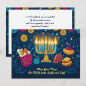 Aangepaste tekst Festival of Lights Delight Feestdagenkaart (Voorkant / Achterkant)