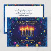 Aangepaste tekst Festival of Lights Elegance Feestdagenkaart (Voorkant / Achterkant)