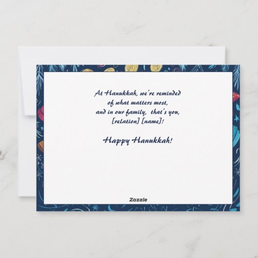 Aangepaste tekst Festival of Lights: Feestdagenkaart (Achterkant)