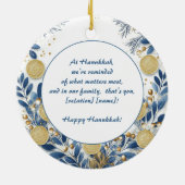 Aangepaste tekst Festival van de Lichten Harmonie Keramisch Ornament (Achterkant)