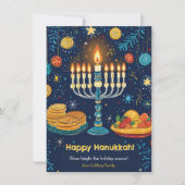 Aangepaste tekst Festival van de Lichten Viering Feestdagenkaart (Voorkant)