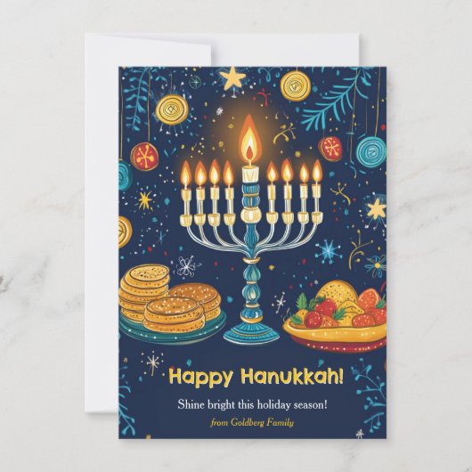 Aangepaste tekst Festival van de Lichten Viering Feestdagenkaart (Voorkant)