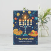 Aangepaste tekst Festival van de Lichten Viering Feestdagenkaart (Staand voorkant)