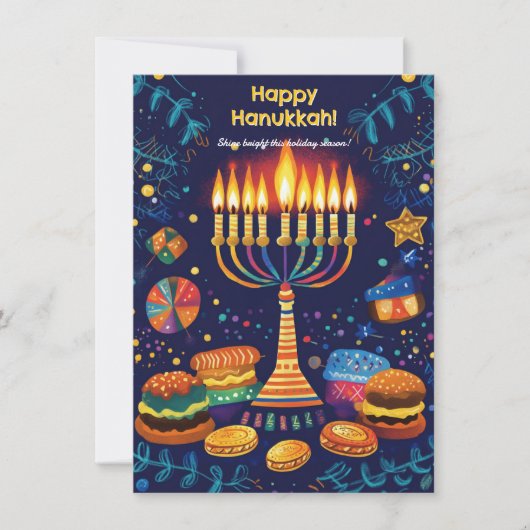 Aangepaste tekst Festival van de Lichten Viering Feestdagenkaart (Voorkant)