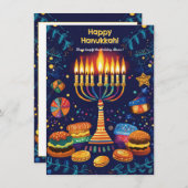 Aangepaste tekst Festival van de Lichten Viering Feestdagenkaart (Voorkant / Achterkant)