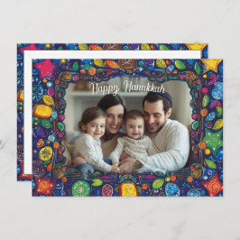 Aangepaste tekst Festival van Lichten Levendige We Feestdagenkaart