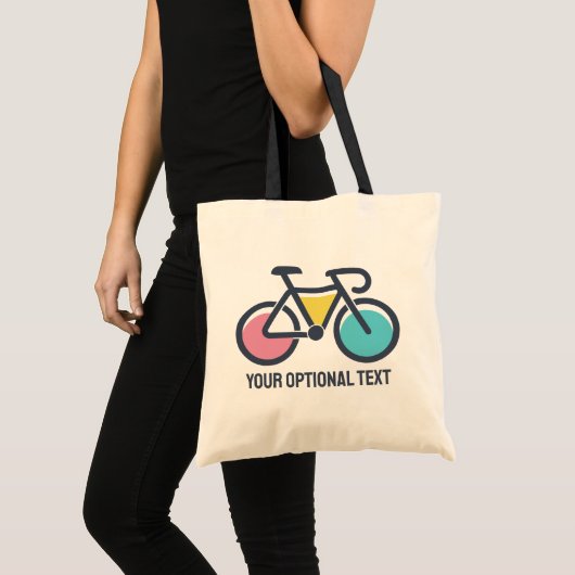 Aangepaste tekst fietsen tote bag (Voorkant (product))