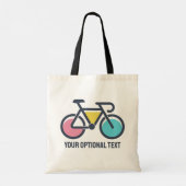 Aangepaste tekst fietsen tote bag (Achterkant)