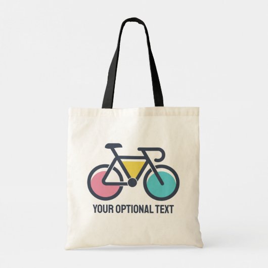 Aangepaste tekst fietsen tote bag (Achterkant)