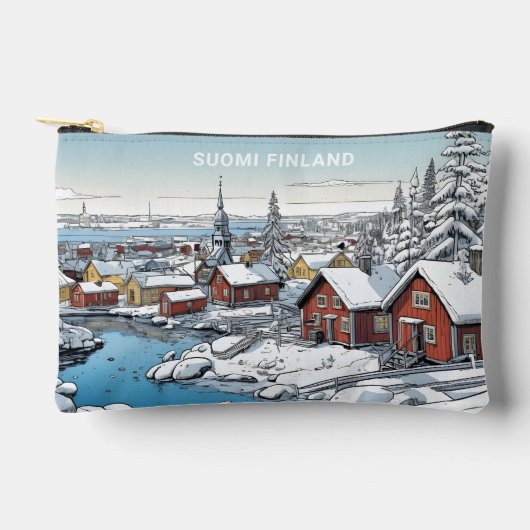 Aangepaste tekst Finland Winter Illustratie Etui (Voorkant)