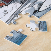 Aangepaste tekst Finland Winter Illustratie Legpuzzel (Zijkant)