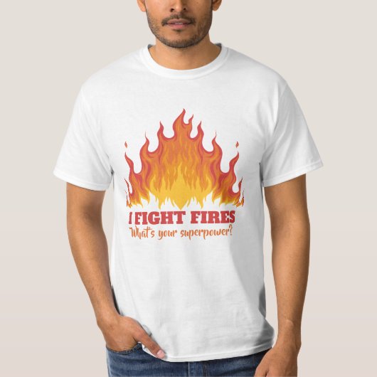 Aangepaste tekst FIREFIGHTER shirten T-shirt (Voorkant)