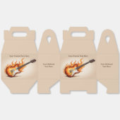 Aangepaste tekst Flaming Guitar Bedankdoosjes (Ongevouwen)