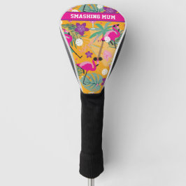 🦩 aangepaste tekst Flamingo Party, Golfheadcover