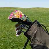 🦩 aangepaste tekst Flamingo Party, Golfheadcover (Insitu)