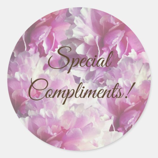 Aangepaste tekst Floral Art Sticker (Voorkant)