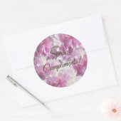 Aangepaste tekst Floral Art Sticker (Envelop)