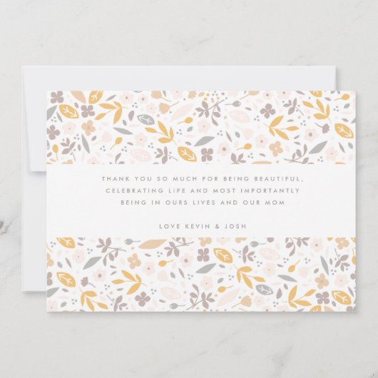 Aangepaste tekst Floral Confetti Beste Moederdag (Achterkant)