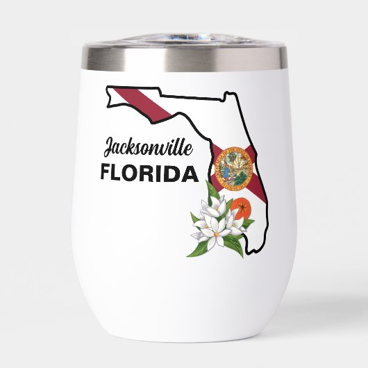 Aangepaste tekst Florida Flag & Flower Sinaasappel (Voorkant)