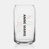 Aangepaste tekst Florida Flag & Flower Sinaasappel Blikvorm Glas (Achterkant)